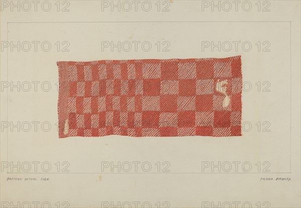 Wool Tablecloth, c. 1938. Creator: Frank Maurer.