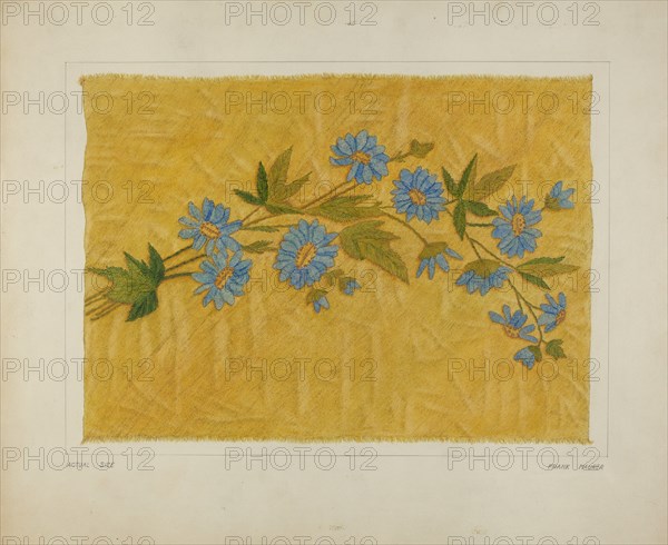 Crewel embroidery, 1935/1942. Creator: Frank Maurer.