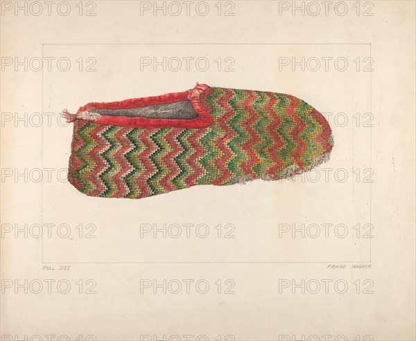 Woman's Slipper, 1935/1942. Creator: Frank Maurer.