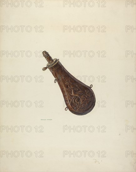 Powder Flask, 1941. Creator: Stanley Mazur.