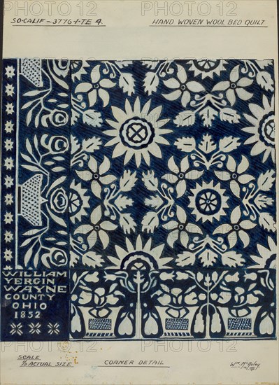Woven Coverlet, c. 1936. Creator: William McAuley.
