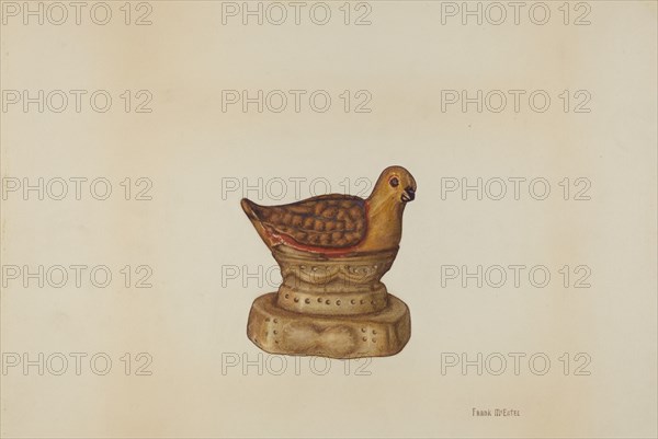 Pa. German Chalkware Chicken, c. 1938. Creator: Frank McEntee.