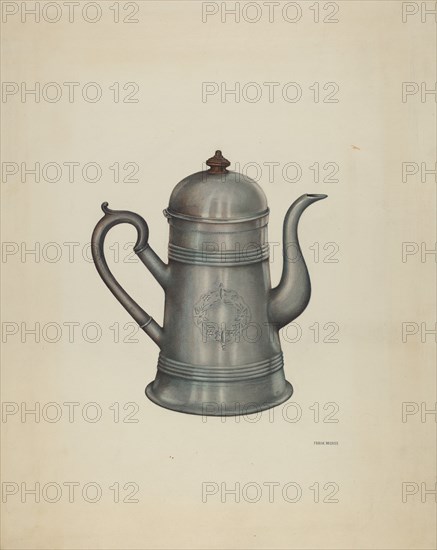 Coffee Pot, 1935/1942. Creator: Frank McEntee.