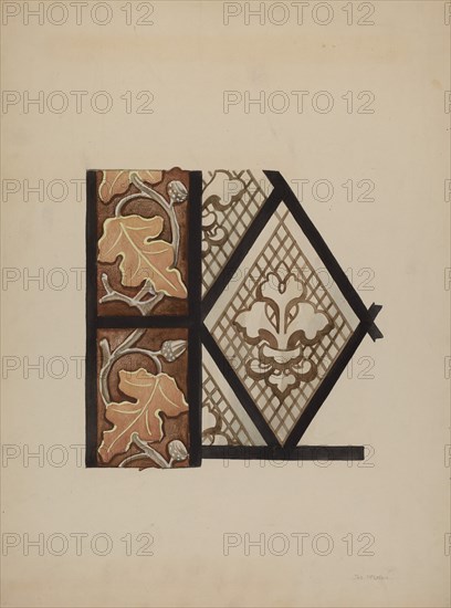 Painted Glass Window, c. 1937. Creator: James McLellan.