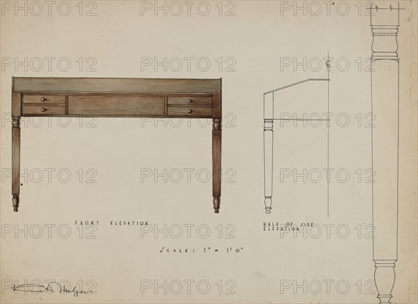 Accounting Desk, 1936. Creator: Kurt Melzer.