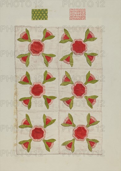 Quilt, 1935/1942. Creator: Flora Merchant.