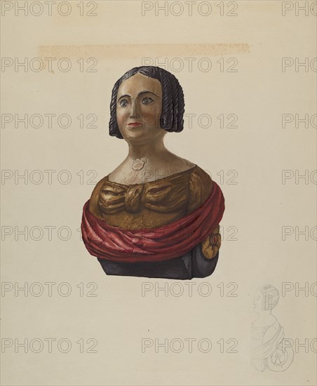 Small Figurehead, 1935/1942. Creator: Flora Merchant.