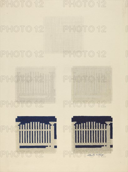 Chart of Coverlet Thread Construction, 1941. Creator: Merkley, Arthur G..