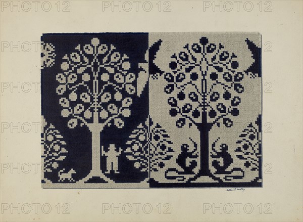 Tyler Coverlet, c. 1941. Creator: Merkley, Arthur G..