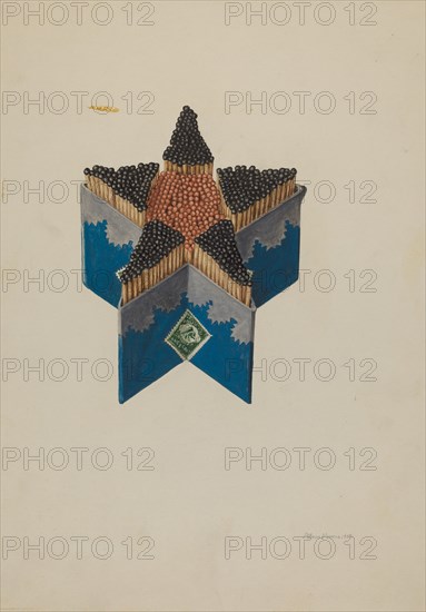 Star Shaped Match Box, 1938. Creator: Alfonso Moreno.