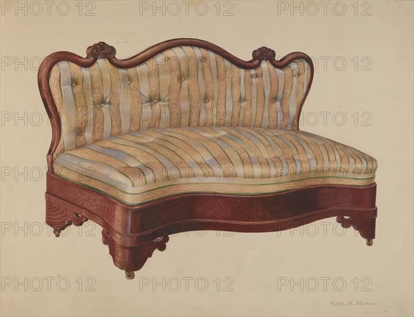 Love Seat, c. 1942. Creator: Ralph Morton.