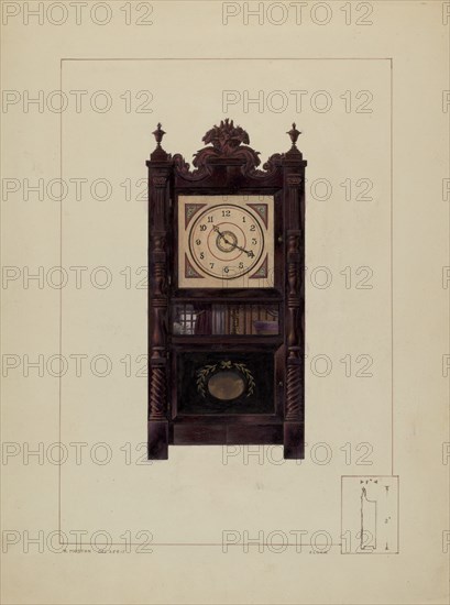 Clock, 1935/1942. Creator: Ralph Morton.