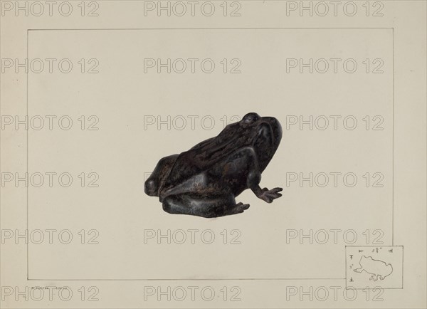 Cast Iron Frog, c. 1938. Creator: Ralph N. Morgan.