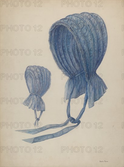 Bonnet, c. 1942. Creator: Stella Mosher.