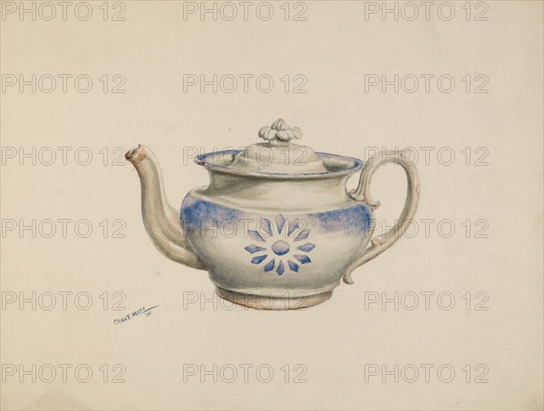 Teapot, 1938. Creator: Charles Moss.