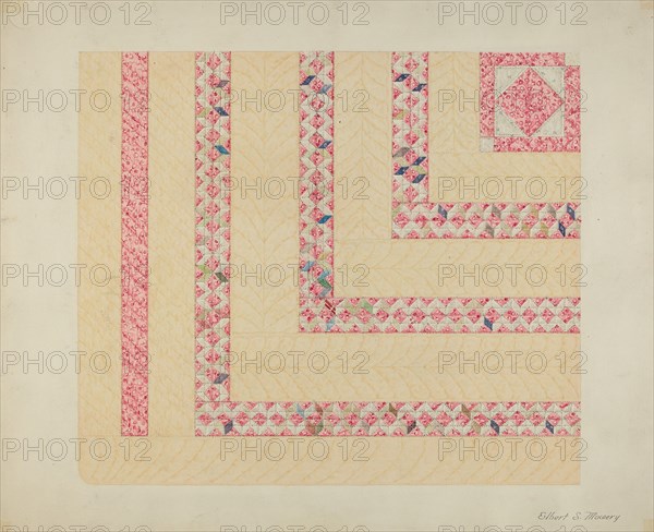 Patchwork or Pieced Quilt, c. 1937. Creator: Elbert S. Mowery.