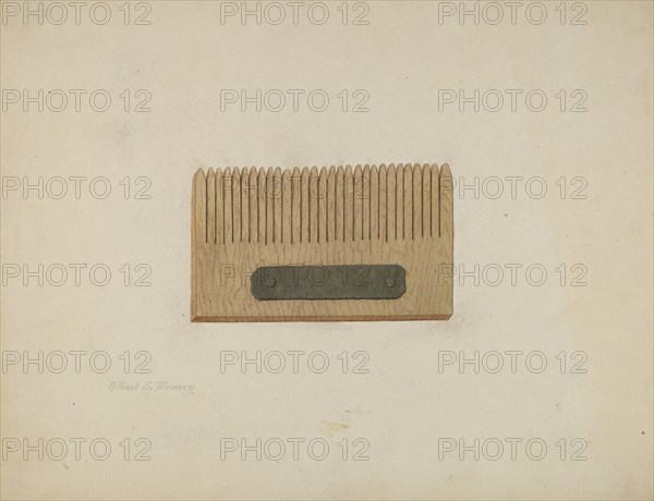 Shaker Comb for Grass Seed, c. 1941. Creator: Elbert S. Mowery.