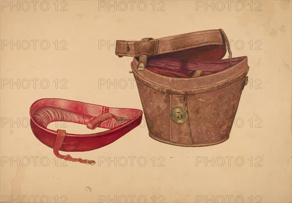 Man's Hat Box, c. 1940. Creator: Lelah Nelson.