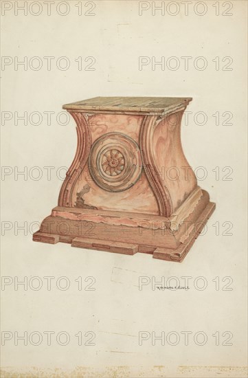 Stand for Baptismal Font, 1935/1942. Creator: Raymond E. Noble.