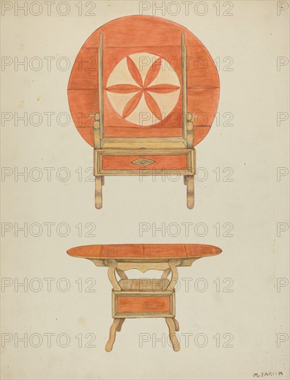 Hutch Table, c. 1938. Creator: Marjery Parish.