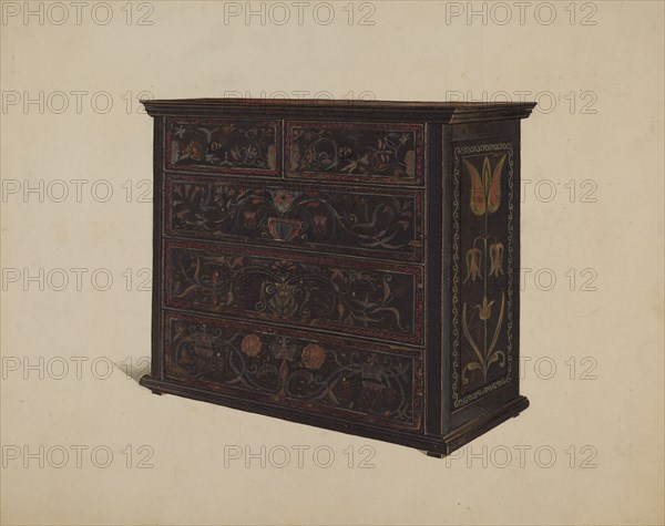 Painted Chest of Drawers, c. 1938. Creator: Martin Partyka.