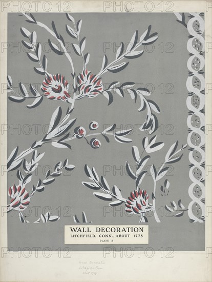Decorated Wall, c. 1938. Creator: Martin Partyka.