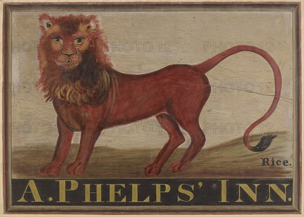 Red Lion Inn Sign, c. 1939. Creator: Martin Partyka.