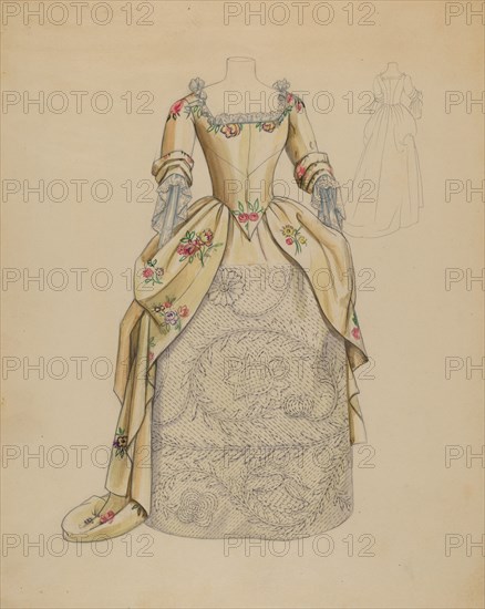 Wedding Dress, c. 1936. Creator: Jean Peszel.