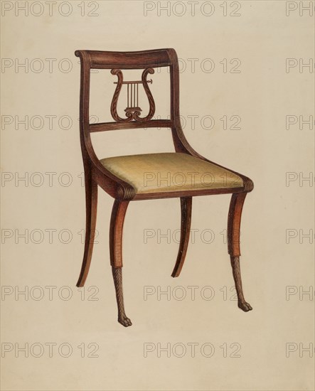 Side Chair, 1936. Creator: Lawrence Phillips.