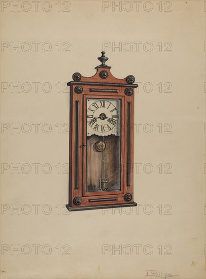 Clock, 1936. Creator: Lawrence Phillips.