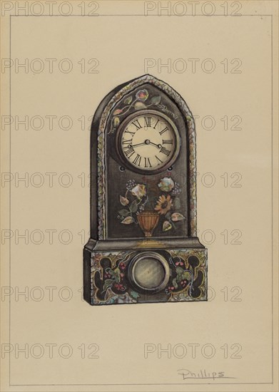 Clock, 1936. Creator: Lawrence Phillips.