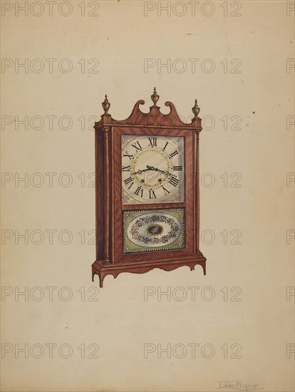 Clock, c. 1936. Creator: Lawrence Phillips.
