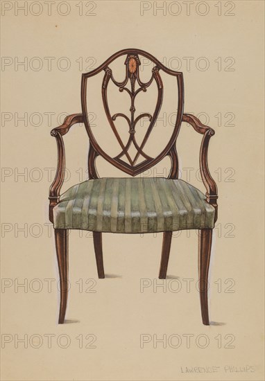 Armchair, c. 1936. Creator: Lawrence Phillips.