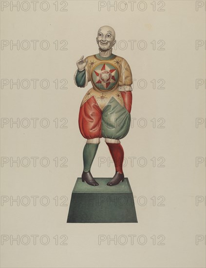 Cigar Store Figure: Clown, c. 1939. Creator: Robert Pohle.