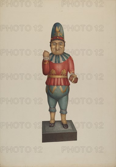 Cigar Store Figure: "Punch", c. 1939. Creator: Robert Pohle.