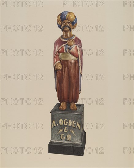 Cigar Store Figure, 1935/1942. Creator: Robert Pohle.