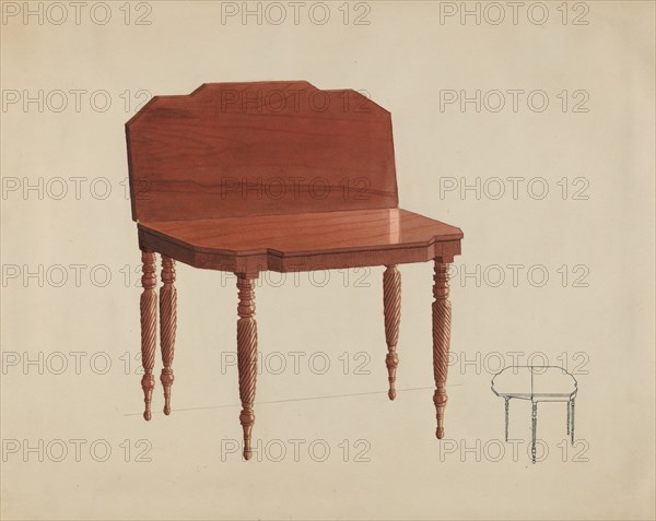 Mahogany Card Table, c. 1936. Creator: Dorothy Posten.