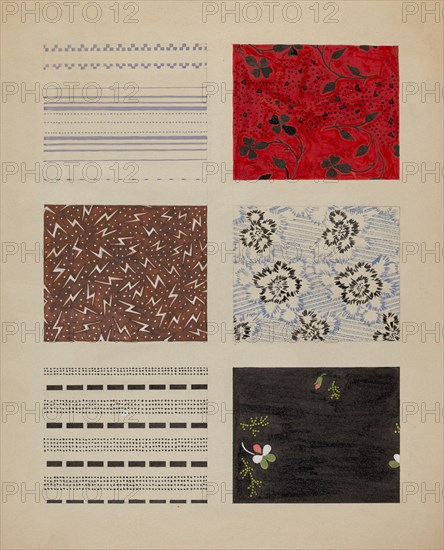 Quilt Patches, c. 1937. Creator: Dorothy Posten.