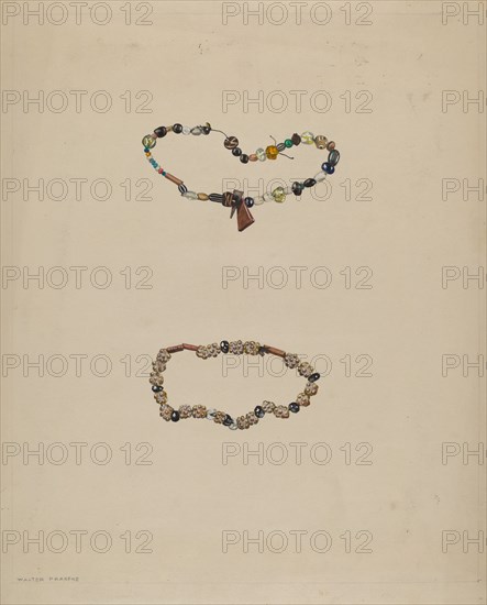 Trade Beads, c. 1936. Creator: Walter Praefke.