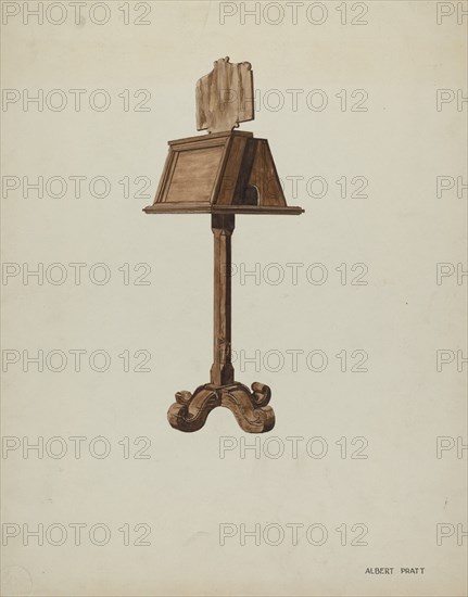 Music Stand, c. 1937. Creator: Albert Pratt.