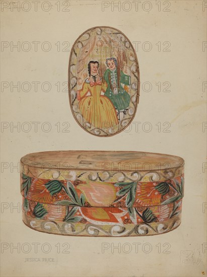 Pa. German Bride's Box, c. 1937. Creator: Jessica Price.