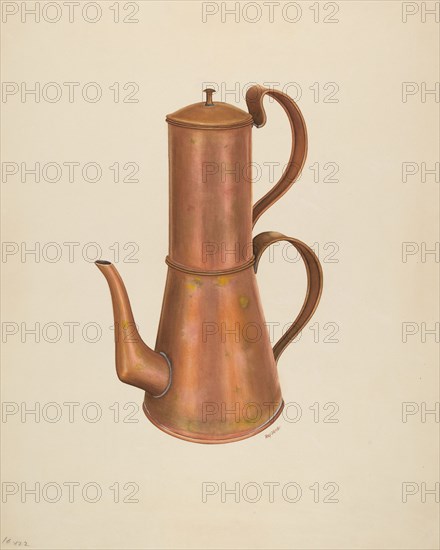 Coffee Pot, c. 1938. Creator: Ray Price.