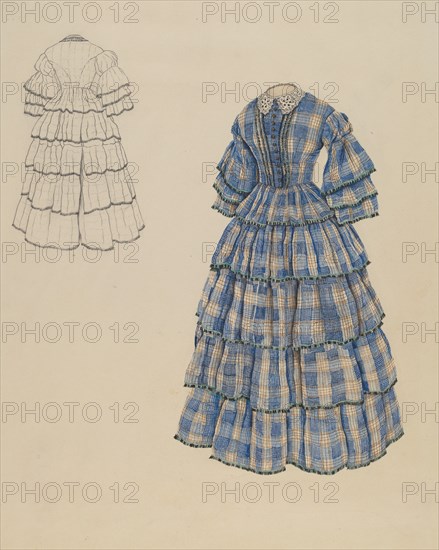 Afternoon Dress, c. 1937. Creator: Ray Price.