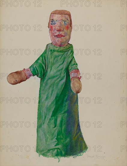 Hand Puppet Boxer, c. 1936. Creator: David Ramage.