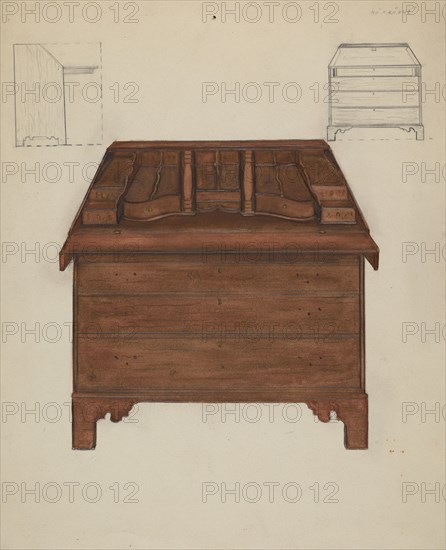 Desk, c. 1940. Creator: Edna C. Rex.