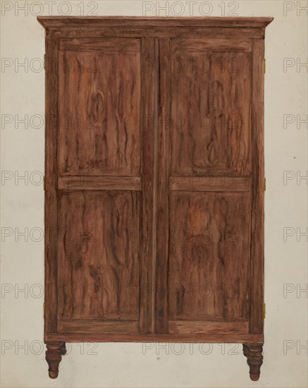 Wardrobe, John Marshall's, c. 1937. Creator: Edna C. Rex.