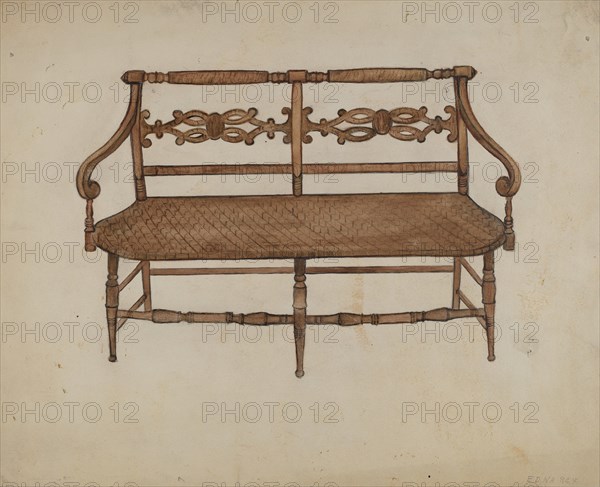 Porch Settee (one of a pair), c. 1936. Creator: Edna C. Rex.