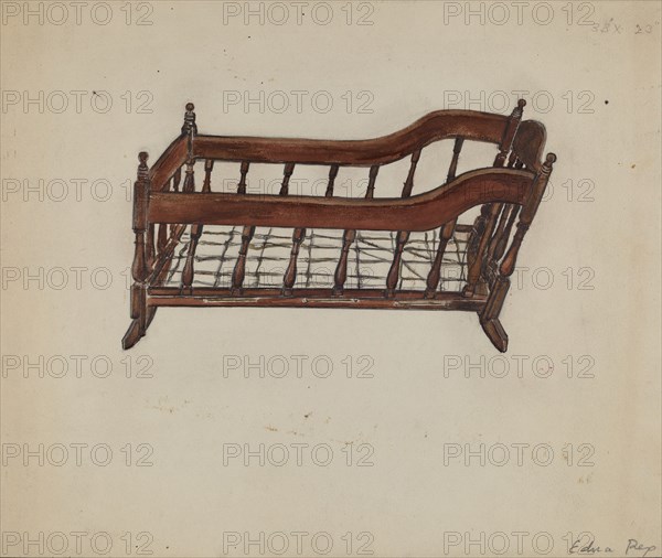 Baby's Cradle, 1935/1942. Creator: Edna C. Rex.