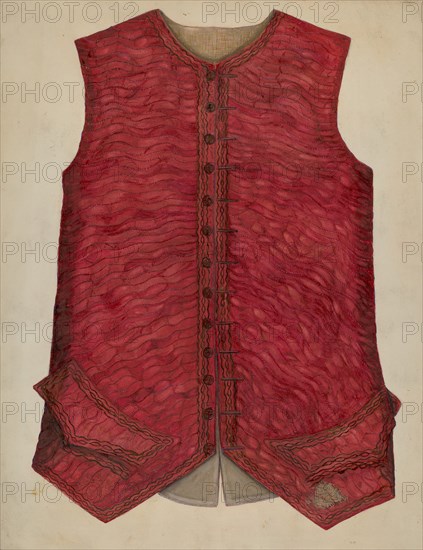 Wedding Vest, c. 1938. Creator: Edna C. Rex.