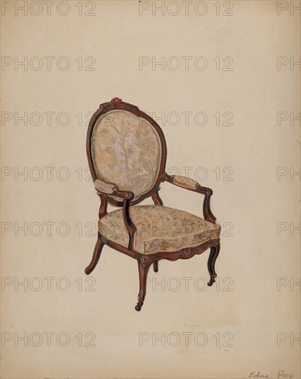 Armchair, c. 1937. Creator: Edna C. Rex.